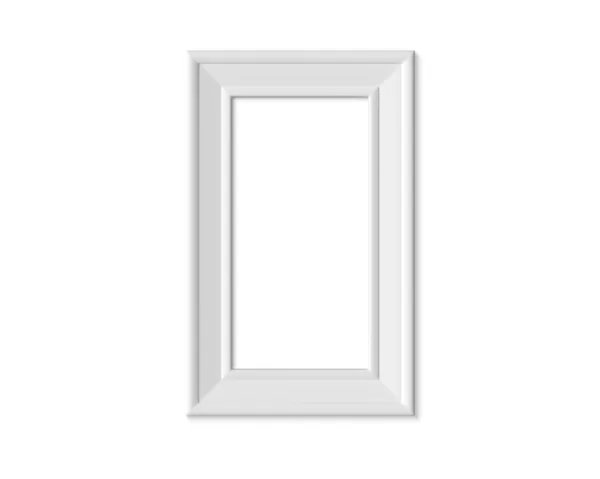 1x2 Vertical Portrait picture frame mockup. Realisitc paper, woo — Stock Photo, Image