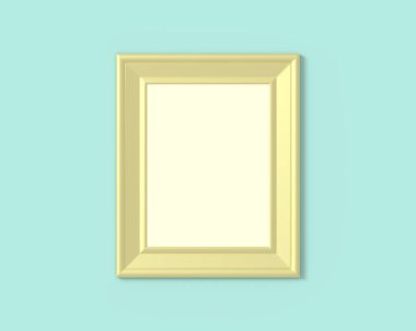 3x4 Dikey portre çerçevesi mockup. Realisitc kağıt, ahşap veya p
