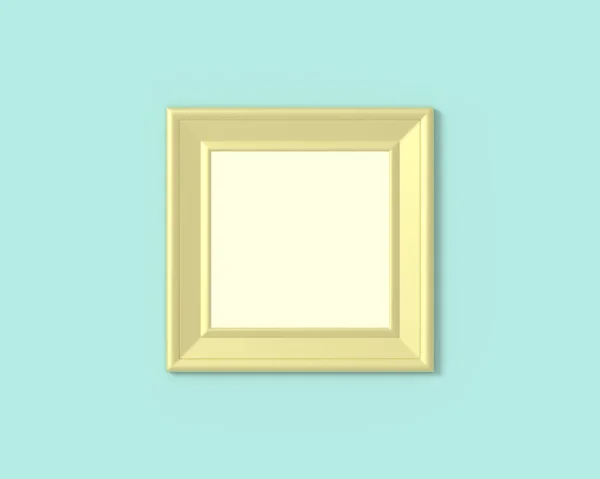 1x1 square picture frame mockup. Realisitc paper, wooden or plas — Stock Photo, Image