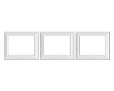 Set 3 3x4 Yatay Manzara resim çerçevesi mockup. Realisitc p