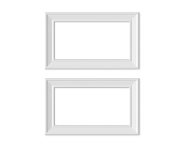 Set 2 1x2 Yatay Manzara resim çerçevesi mockup. Realisitc p