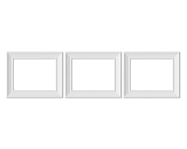 Set 3 3x4 horizontale Querformat-Rahmen-Attrappe. realisitc p — Stockfoto