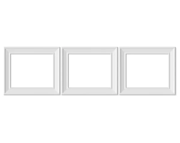 Set 3 4x5 Horizontal Paisaje cuadro marco maqueta. Realisitc — Foto de Stock