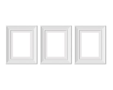 Set 3 3x4 Dikey Portre resim çerçevesi mockup. Çerçeveleme mat wi