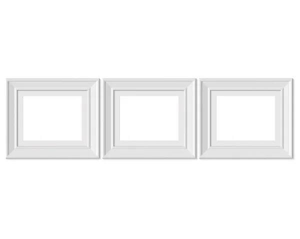 Set 3 4x5 Horizontal Paisaje cuadro marco maqueta. Estera de encuadre — Foto de Stock