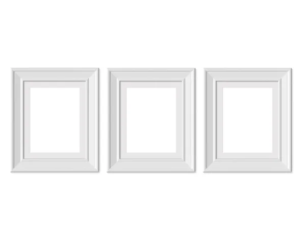 Set 3 4x5 vertikale Porträtrahmen-Attrappe. Rahmenmatte wi — Stockfoto