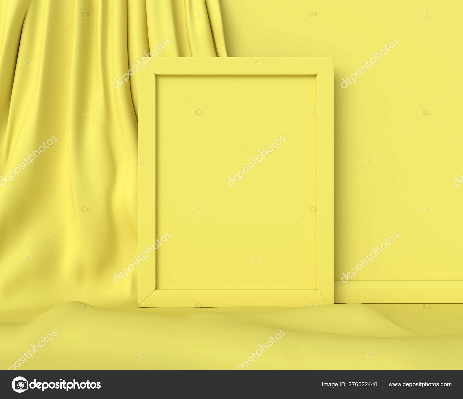 Download Yellow Frame Mockup On A Yellow Fabric Background Abstract Image Stock Photo C Photolas 276522440 PSD Mockup Templates