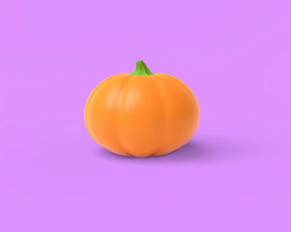 Pomarańczowa dynia na tle fuksji. Renderowanie 3D. — Zdjęcie stockowe
