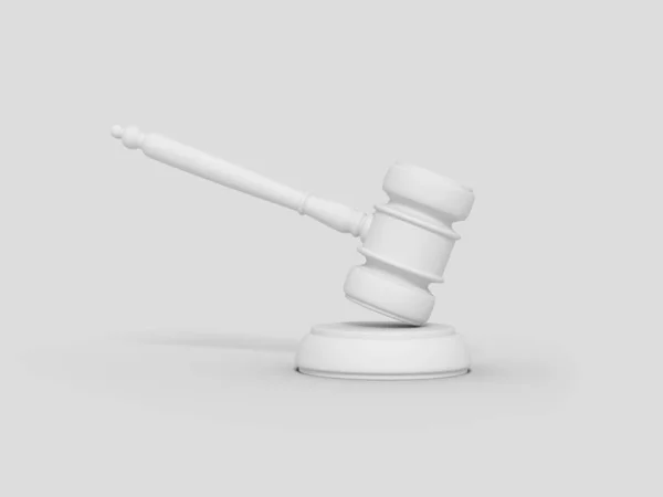 Cartoon Judge's gavel. Illustration on color background. 3D-rendering. — Stock Photo, Image