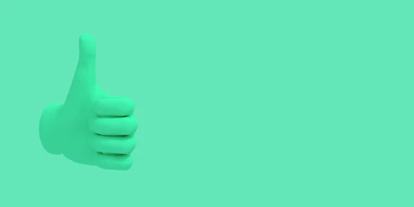 Κινούμενο δάχτυλο χεριού. Εικόνα σε φόντο πράσινου χρώματος. 3D-απόδοση. — Φωτογραφία Αρχείου