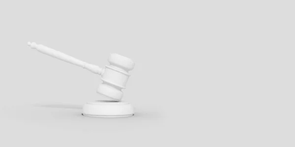 Cartoon bíró gavel. Illusztráció színes háttérrel. 3D-renderelés. — Stock Fotó