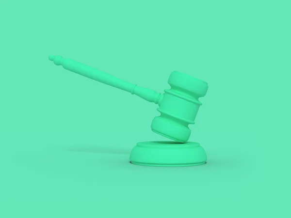 Kreskówka sędzia gavel. Ilustracja na kolorowym tle. Renderowanie 3D. — Zdjęcie stockowe