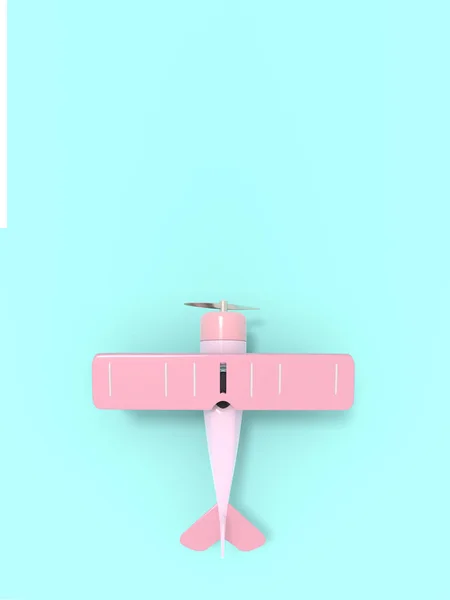Játék Vintage repülőgépek. Illusztráció üres helyet a szöveghez. Függőleges tájolás. 3D-leképezés — Stock Fotó