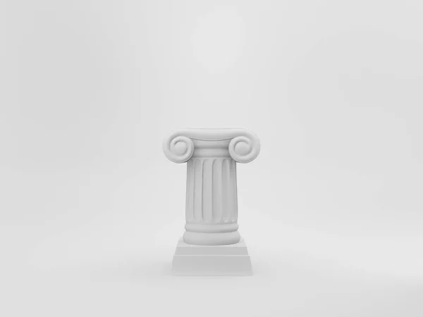 Abstract podium column on the white background. The victory pedestal is a minimalist concept. 3D rendering. — Stock Photo, Image
