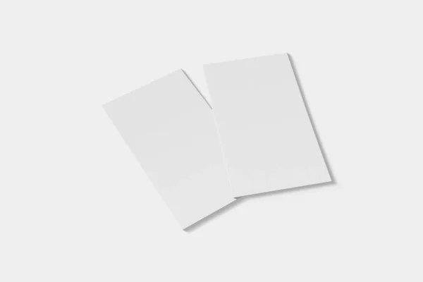 Två utkast tomt affärs-eller namn kort på en vit bakgrund. 3D-rendering — Stockfoto