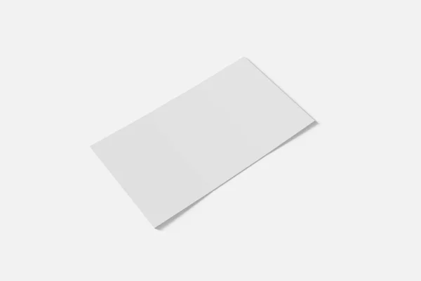 Mockup blank business or name card on a white background. 3D rendering — Stock Photo, Image