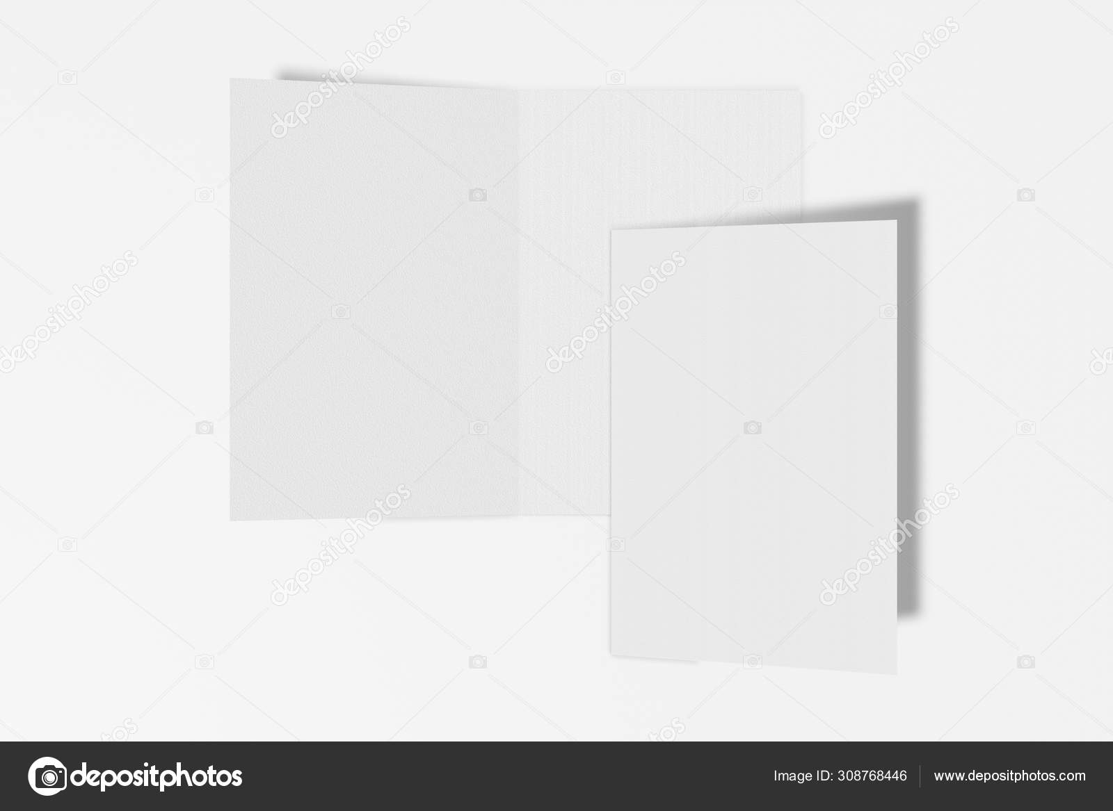 Download Dois Folheto Vertical Mockup Brochura Convite Isolado Em Um Fundo Branco Com Capa Dura E Sombra Realista Renderizacao 3d Stock Photo C Photolas 308768446 PSD Mockup Templates