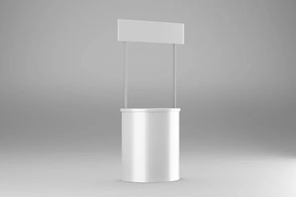 Promozionale stand mockup mezza vista. Sfondo grigio isolato. rendering 3d — Foto Stock