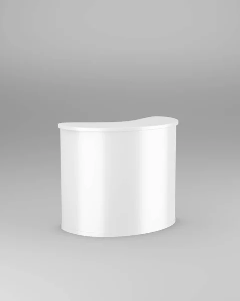 Promo stand mockup half view. Isolated gray background. 3d rendering — Stock Photo, Image
