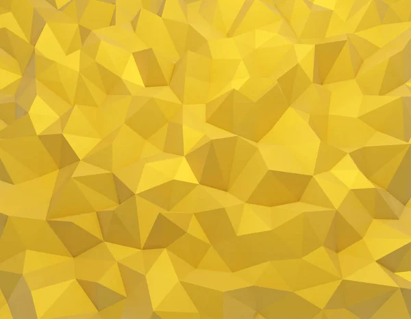 Renderização Superfície Poligonal Abstrata Amarelo Baixo Fundo Poli Animação Suave — Fotografia de Stock