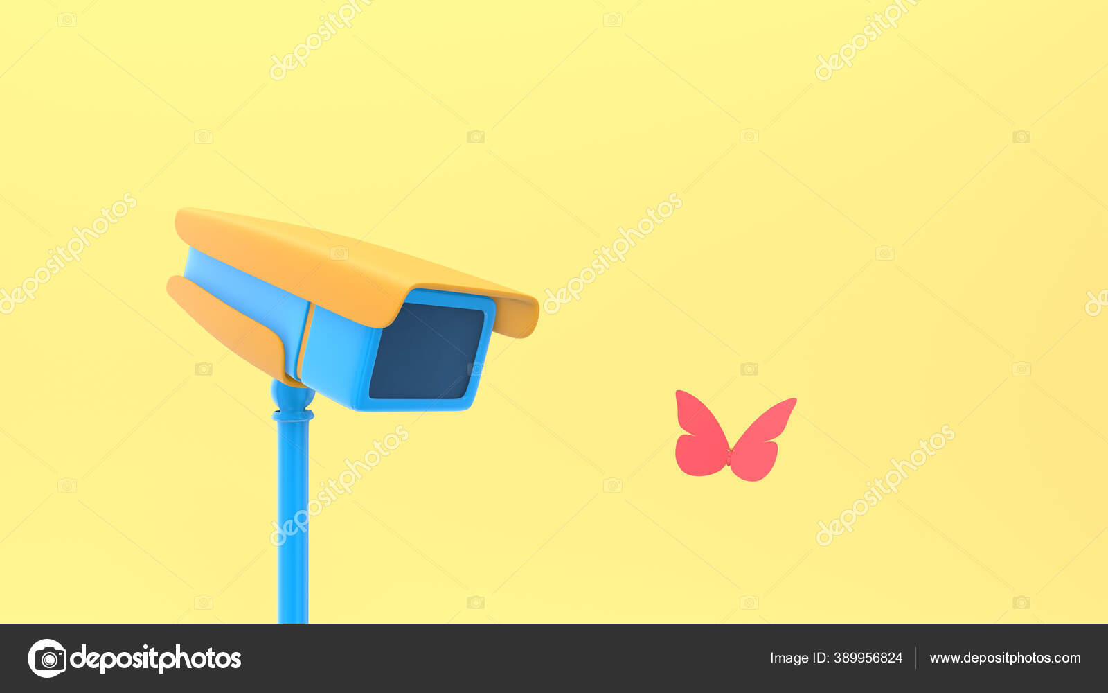 Rendering Abstract Motion Animation Video Surveillance Camera