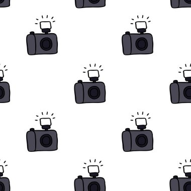 Kamera sorunsuz doodle desen