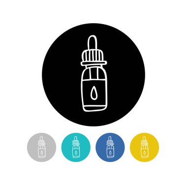 e-sıvı, vape sıvı doodle simgesi