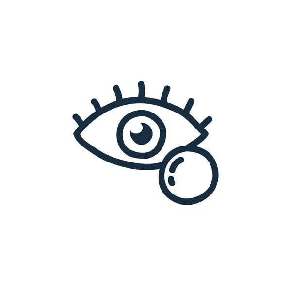 Ophthalmic Lenzen Doodle Pictogram — Stockvector