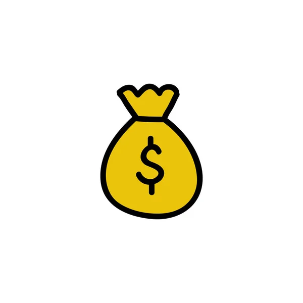 Εικονίδιο Doodle Τσάντα Χρημάτων — Διανυσματικό Αρχείο