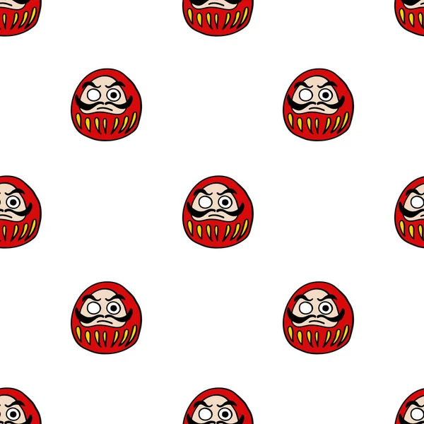 Daruma Japon geleneksel bebek sorunsuz doodle desen