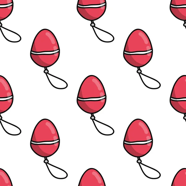 Vibroegg Brinquedo Sexual Sem Costura Doodle Padrão —  Vetores de Stock