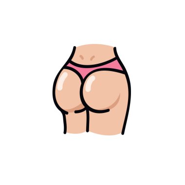 kalça doodle renkli simge