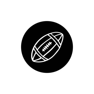 Rugby topu doodle simgesi