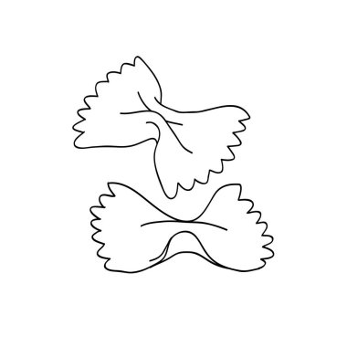 Makarna Farfalle doodle simgesi