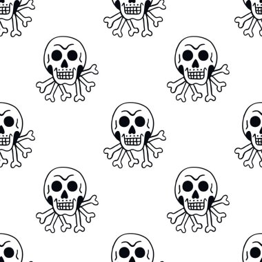 kafatası illüstrasyon geleneksel dövme flash kesintisiz doodle desen
