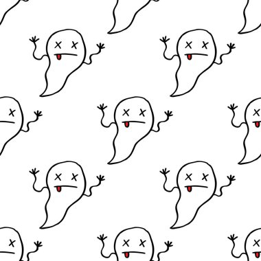 hayalet sorunsuz doodle desen