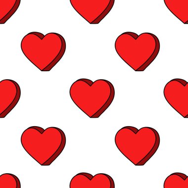 kalp sorunsuz doodle desen