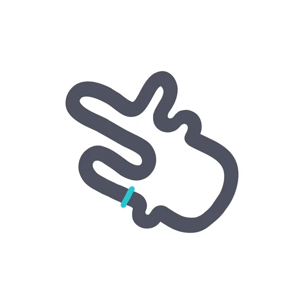 Race Doodle Kleur Pictogram — Stockvector