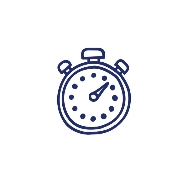 Stopwatch Doodle Lijn Pictogram — Stockvector