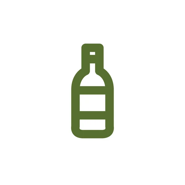 Bier Fles Vector Pictogram — Stockvector