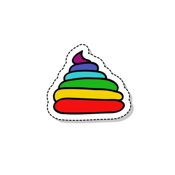Ref Poo Rainbow Doodle — стоковый вектор