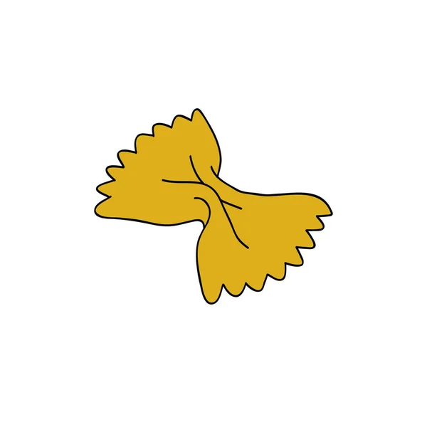 Nudeln Farfalle Doodle Symbol — Stockvektor