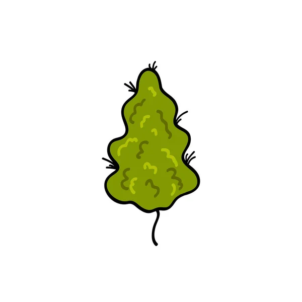 Ícone Doodle Marihuana Bud — Vetor de Stock