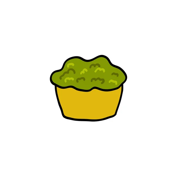 Marihuana Kuchen Doodle Ikone — Stockvektor