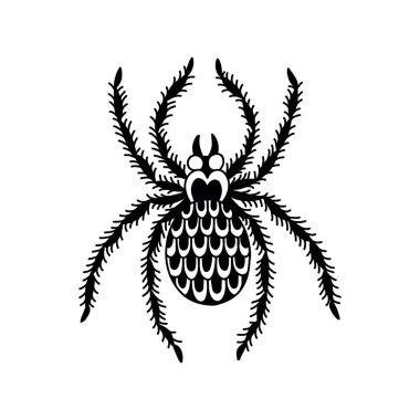 örümcek illüstrasyon geleneksel tattoo flash