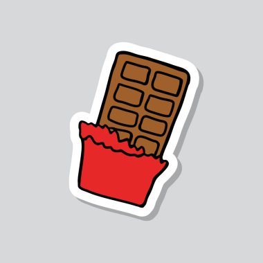 Çikolata etiket doodle simgesi
