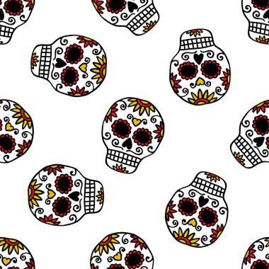 calavera sorunsuz doodle desen