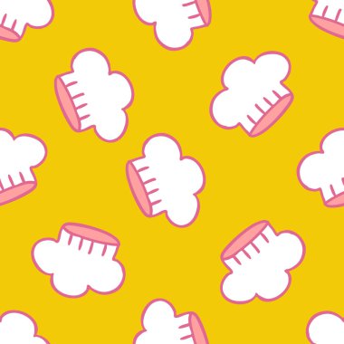 Chef şapka sorunsuz doodle desen