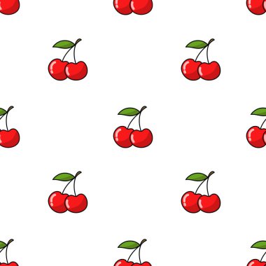 kiraz sorunsuz doodle desen