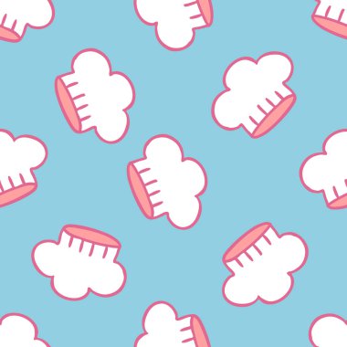 Chef şapka sorunsuz doodle desen